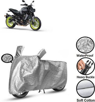 GOSHIV-car and bike accessories Waterproof Two Wheeler Cover for Yamaha(MT 09, Silver)