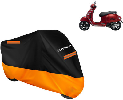 Horseyaart Waterproof Two Wheeler Cover for Vespa(GTS 300 BS6, Orange)