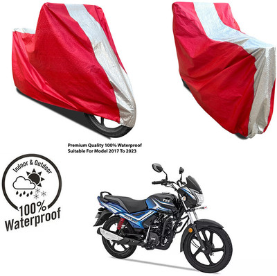 AutoGalaxy Waterproof Two Wheeler Cover for Bajaj(Dominar, Silver, Red)