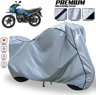 AutoGalaxy Waterproof Two Wheeler Cover for Hero(Passion Pro, Silver, Black)