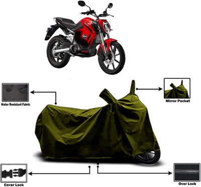 Amexride Two Wheeler Cover for Revolt(Motors RV 400 BS6, Green)
