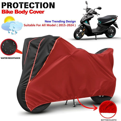 CABRY Waterproof Two Wheeler Cover for Bajaj(450 X, Red, Black)