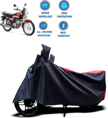 DeepShakshi AUTOMOTIVE Two Wheeler Cover for Hero(HF Dawn, Red, Black)