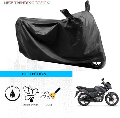 ANTHUB Waterproof Two Wheeler Cover for Hero(Glamour i3s, Black)
