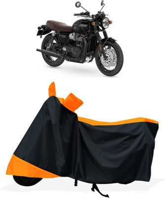 Tricway Two Wheeler Cover for Triumph(Bonneville T120 Black, Orange)