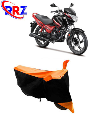 RRZ Waterproof Two Wheeler Cover for Hero(Glamour, Black, Orange)