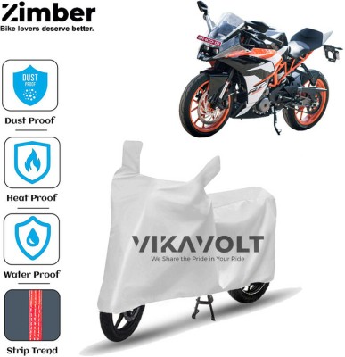 ZIMBER Waterproof Two Wheeler Cover for KTM(RC 390, Silver)