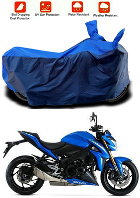 Mdstar Waterproof Two Wheeler Cover for Suzuki(GSX S1000, Blue, Blue)