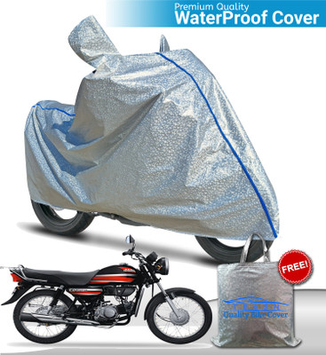 TEASN Waterproof Two Wheeler Cover for Hero(HF Dawn BS6, Silver)