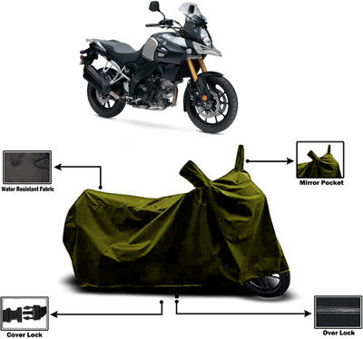 Amexride Two Wheeler Cover for Suzuki(V Strom 1000, Green)