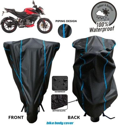 MADAFIYA Two Wheeler Cover for Bajaj(Pulsar 180NS BS6, Black, Blue)