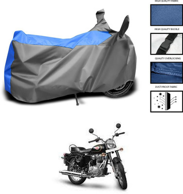 CODOKI Two Wheeler Cover for Royal Enfield(Standard 350, Grey, Blue)