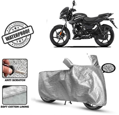 Autoinnovation Waterproof Two Wheeler Cover for Bajaj(Pulsar 125, Silver)