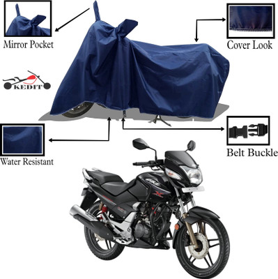 KEDIT Two Wheeler Cover for Hero(CBZ, Blue)