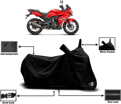 Amexride Two Wheeler Cover for Hero(Xtreme 200S, Black)