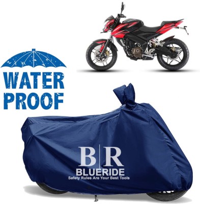 BLUERIDE Waterproof Two Wheeler Cover for Bajaj(Pulsar NS 200, Blue)