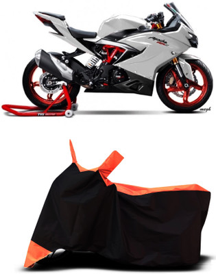 VESMEI Two Wheeler Cover for TVS(Apache RTR 310, Orange)