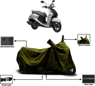 Amexride Two Wheeler Cover for Yamaha(Fascino 125 FI, Green)