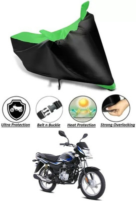 Best Buy Collection Waterproof Two Wheeler Cover for Bajaj(Platina 100 DTS-i, Green, Black)