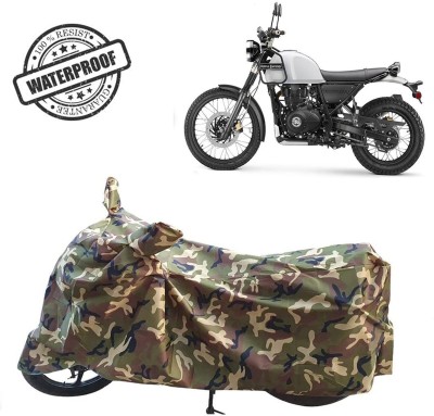 ROYAL AUTO MART Waterproof Two Wheeler Cover for Royal Enfield(Green, Multicolor)