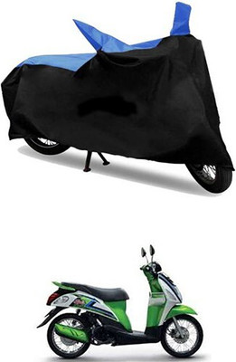 MMSSTAR Waterproof Two Wheeler Cover for Suzuki(Let's, Blue, Black)