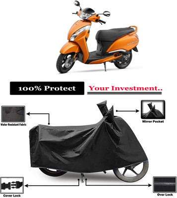 Amexride Two Wheeler Cover for TVS(Jupiter 125, Black)