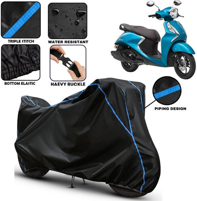 BOTAUTO Two Wheeler Cover for Yamaha(Fascino, Black)