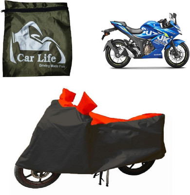 Car Life Waterproof Two Wheeler Cover for Suzuki(Gixxer 250, Red, Black)
