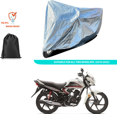 CODOKI Waterproof Two Wheeler Cover for Honda(Dream Yuga, Silver)