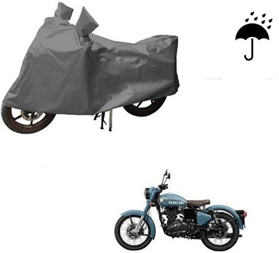 DeepShakshi AUTOMOTIVE Waterproof Two Wheeler Cover for Royal Enfield(Classic 350, Grey)