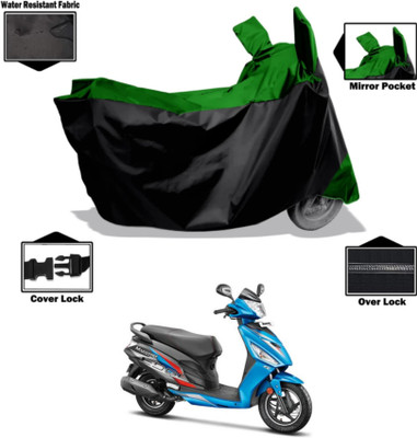 AIKOZIYA Two Wheeler Cover for Hero(Maestro Edge 125, Black, Green)