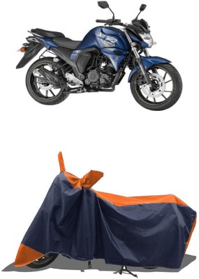 SUGASHRI Waterproof Two Wheeler Cover for Yamaha(FZ S FI (V 2.0), Orange, Blue)