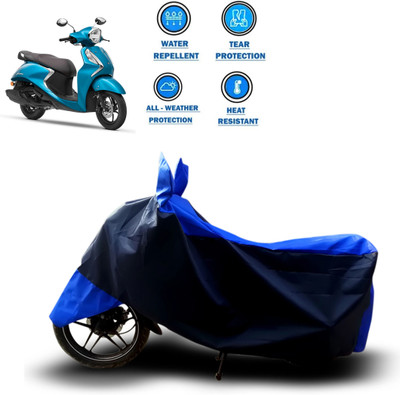 CODOKI Waterproof Two Wheeler Cover for Yamaha(Fascino 125 FI, Blue)