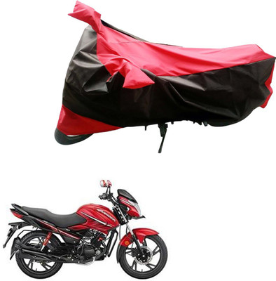 Mdstar Waterproof Two Wheeler Cover for Hero(Black, Red)