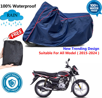 AutoGalaxy Waterproof Two Wheeler Cover for Bajaj(ComforTec, Blue, Red)