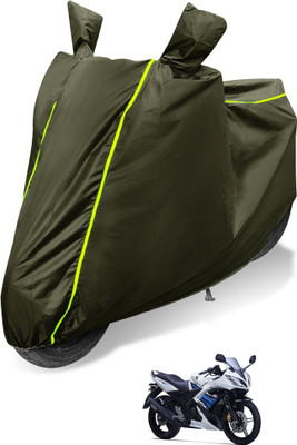Auto Hub Waterproof Two Wheeler Cover for Yamaha(YZF R25, Green)