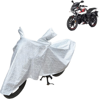 Rhtdm Waterproof Two Wheeler Cover for Bajaj(Pulsar, Silver)