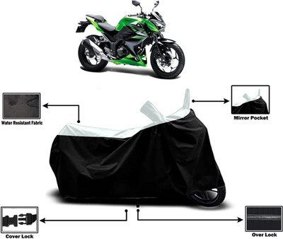 Amexride Two Wheeler Cover for Kawasaki(Z250 BS6, White)