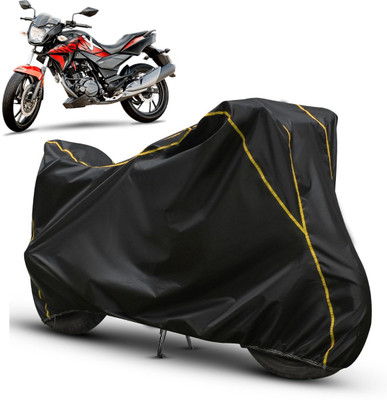 AUTOCAD Waterproof Two Wheeler Cover for Honda(CBZ, Black, Yellow)
