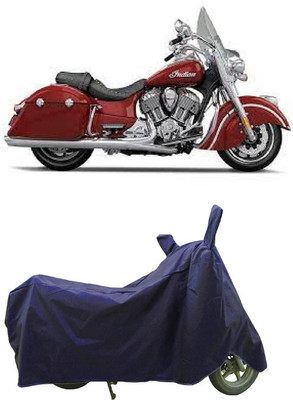 Coxtor Waterproof Two Wheeler Cover for Indian(Springfield, Blue)