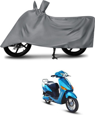 DeepShakshi AUTOMOTIVE Waterproof Two Wheeler Cover for Hero(Electric Optima DX, Grey)