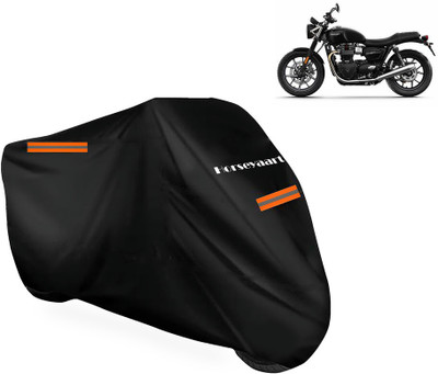Horseyaart Waterproof Two Wheeler Cover for Triumph(Street Twin, Black)