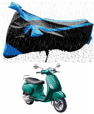 Mdstar Waterproof Two Wheeler Cover for Piaggio(Vespa VXL, Blue, Black)