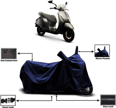 KEDIT Two Wheeler Cover for Bajaj(Urbanite Chetak, Blue)