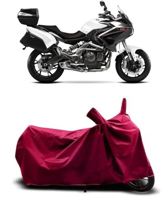 Coxtor Waterproof Two Wheeler Cover for Benelli(TNT 600 GT, Maroon)