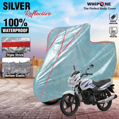 Whipone Waterproof Two Wheeler Cover for TVS(Sport, Silver)