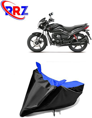 RRZ Waterproof Two Wheeler Cover for Hero(Passion Xpro, Black, Blue)