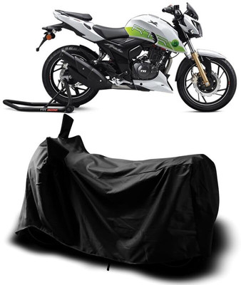 KEDIT Two Wheeler Cover for TVS(Apache RTR 200 Fi E100, Black)