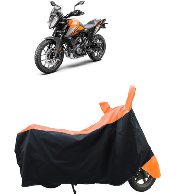 Coxtor Waterproof Two Wheeler Cover for KTM(390 Adventure BS6, Orange)