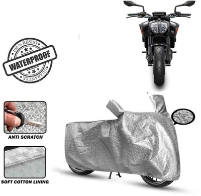 Autoinnovation Waterproof Two Wheeler Cover for KTM(250 Duke, Silver)